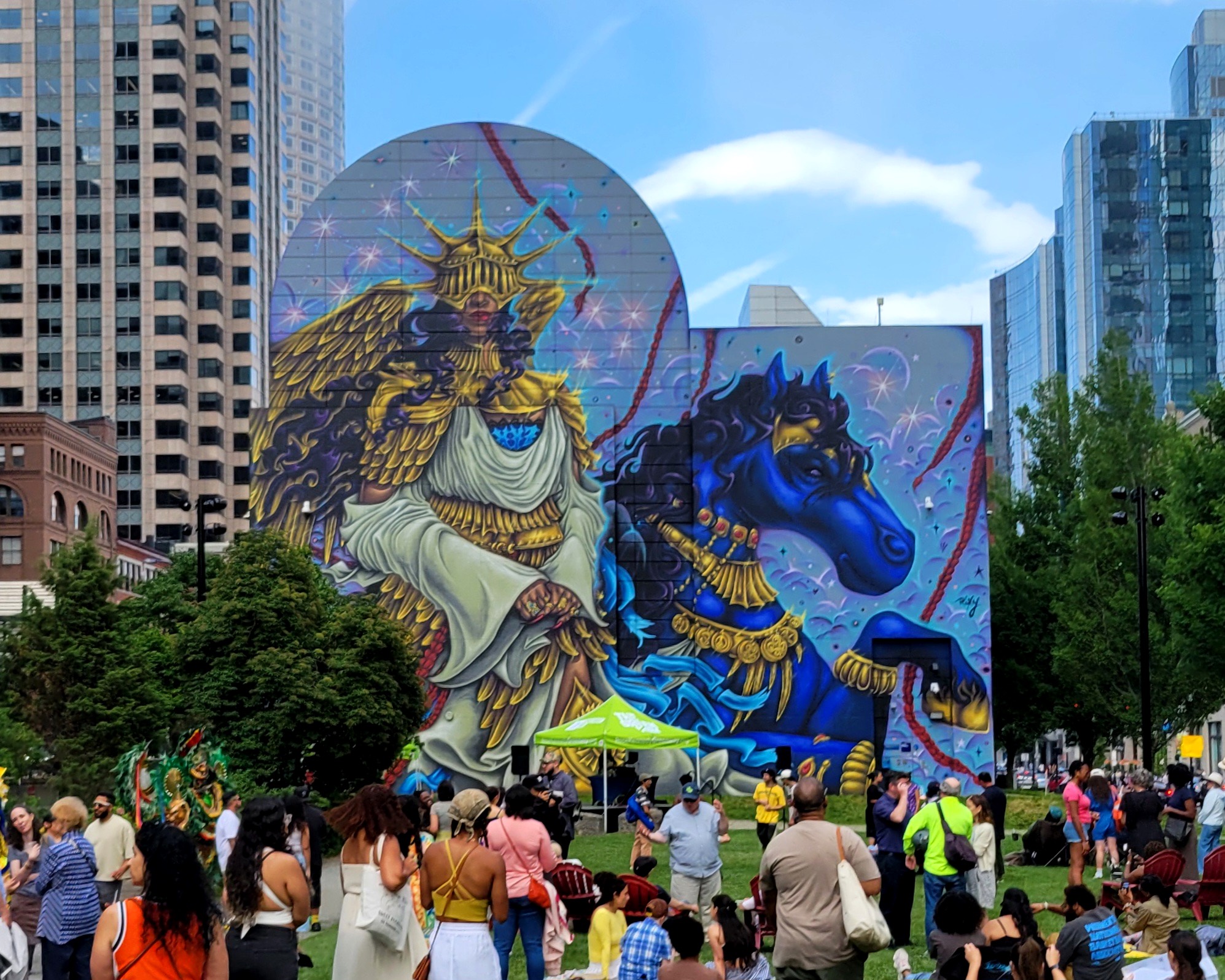 Exploring the Greenway's Newest Mural: Rixy's The Midnight Ride