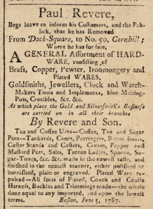 Newspaper advertisement, black printed ink.