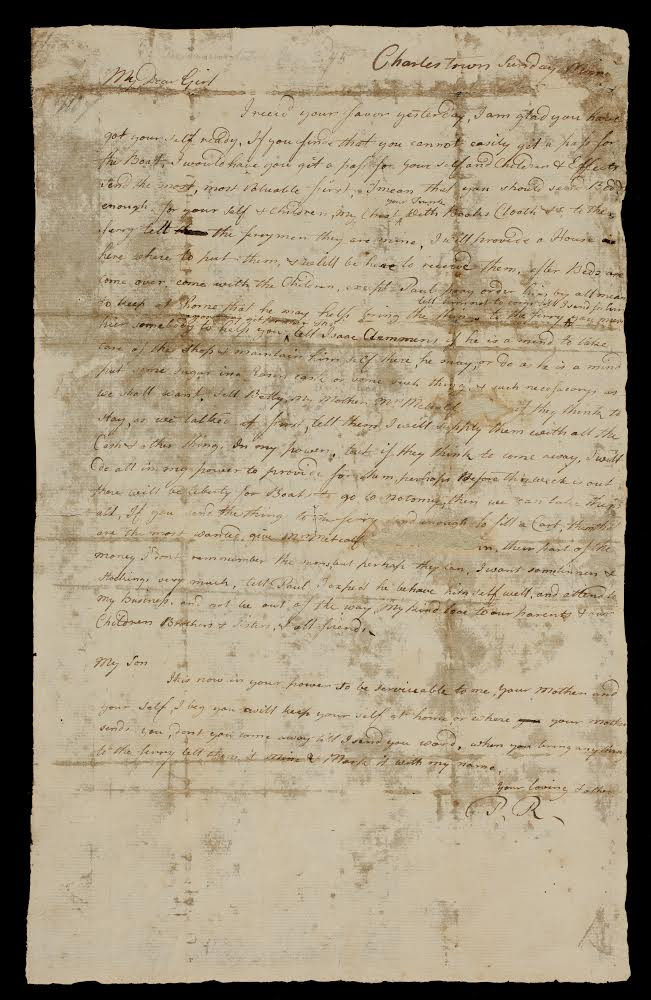 Missing Revere Letter Returns To The Paul Revere House Paul Revere House