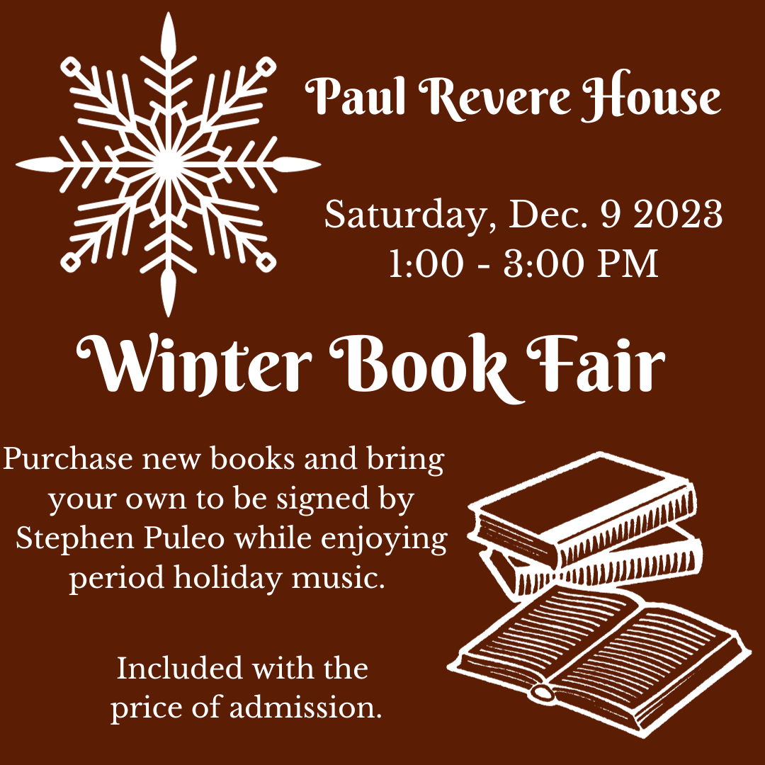 Winter Book Fair December 9th, 1-3 pm Included with the price of admission