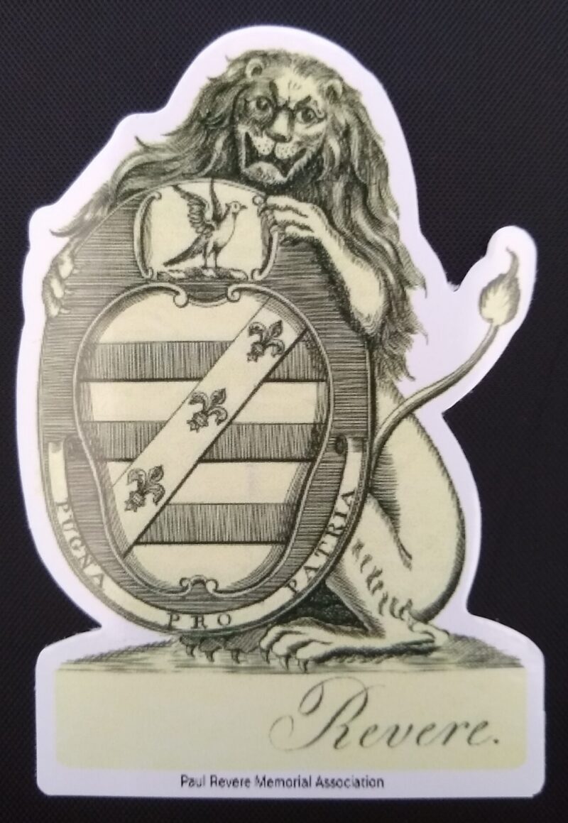 Revere bookplate sticker