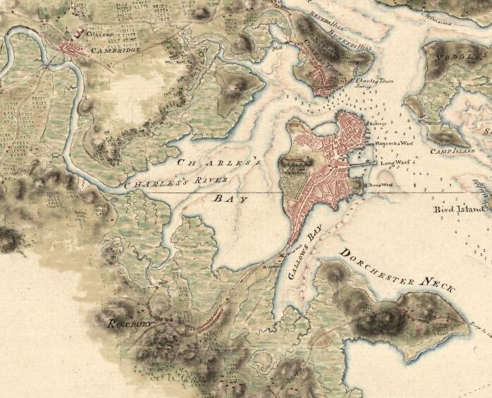 A map of Boston in 1775